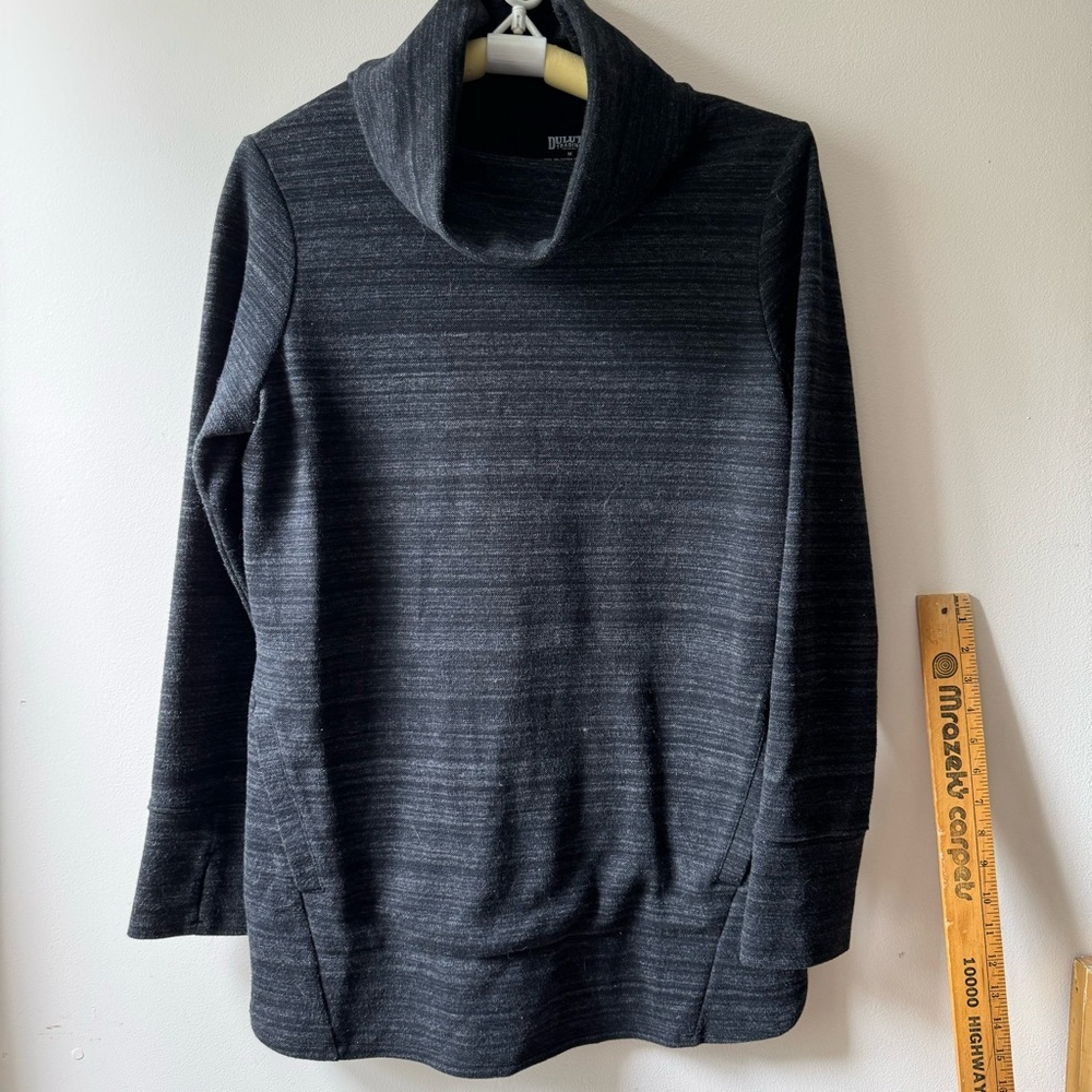 DULUTH TRADING ladies’ cowl neck tunic, warm & cozy heathered stretch cotton